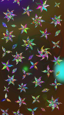 Tekrar eden çiçek arkaplanı, zarif kahverengi ve gri çiçek duvar kağıdı. Kahverengi ve gri renkler üzerine çiçek desenli eskiz, el yapımı papatyalar, papatyalar..