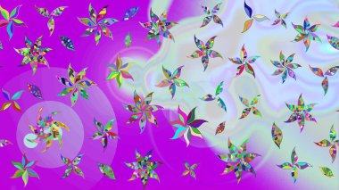 Tekrar eden çiçek arkaplanı, zarif nötr ve menekşe çiçekli duvar kağıdı. Tarafsız ve mor renkler üzerine çiçek desenli çizim, el yapımı papatyalar, papatyalar..