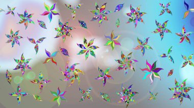 Tekrar eden çiçek arkaplanı, zarif nötr ve mavi çiçek duvar kağıdı. Tarafsız ve mavi renkler üzerine çiçek desenli çizimler, el yapımı papatyalar, papatyalar..