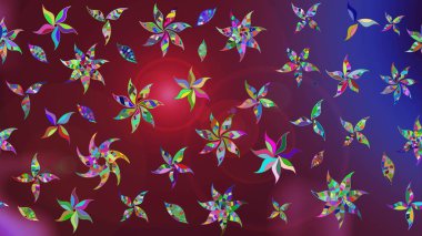 Mor ve kırmızı renklerde. Çiçekli güzel suluboya desen. Raster illüstrasyonu.