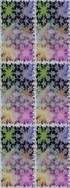 Kına dövmeli süs çiçekleri, altın çıkartmalar, mehndi ve yoga tasarımı, kartlar ve parmak izleri. Gri ve nötr renklerde desen. Raster altın mehndi kusursuz desen.