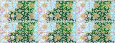 Barok tarzında kusursuz bir doğulu süsü. Raster geleneksel altın pürüzsüz desen nötr ve yeşil renkler.