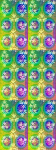 Raster suluboya çiçek deseni, narin çiçekler, yeşil ve mavi çiçekler, tebrik kartı şablonu. Güzel kumaş deseni.