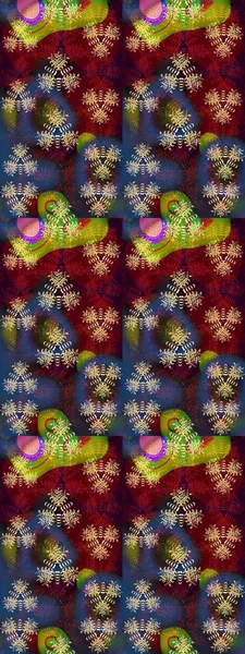 Raster deseni. Bahar çiçekleri dallı desen, kahverengi ve kırmızı renkler çiçekli siluet.