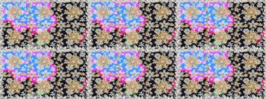 Gri ve nötr renklerde altın element. Damask arkaplanı tekerrür ediyor. Antika altın tekrarlanabilir duvar kağıdı. Barok tarzında altın çiçek süsü..