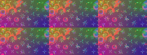 Organik elementler. Suluboya etkisi. Raster deseni. Botanik çizim deseni.