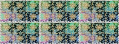 Gri ve nötr renklerde altın element. Barok tarzında altın çiçekli süs. Damask pürüzsüz yineleme kalıbı. Antika altın tekrarlanabilir duvar kağıdı.