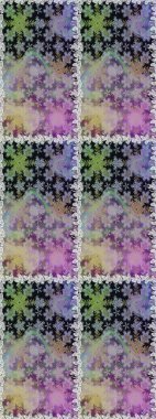 Kına dövmeli süs çiçekleri, altın çıkartmalar, mehndi ve yoga tasarımı, kartlar ve parmak izleri. Gri ve nötr renklerde desen. Raster altın mehndi kusursuz desen.