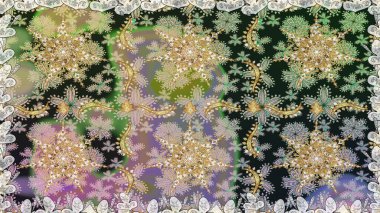 Kusursuz altın desenli bukleler. Gri ve nötr renklerde altın elementlerle kusursuz desen. Parlak dantel, stilize çiçekler, şal desenli. Doğu tarzı arabesk. Zarif altın deseni aç.