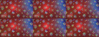 Renkli Bahar Teması eskiz kalıbı. Süslü kumaş deseni. Düz Çiçek Elementleri Tasarımı. Raster illüstrasyonunda çiçek deseni çizimi.