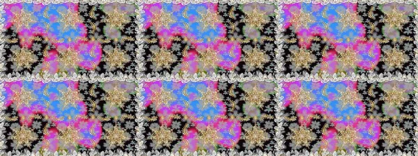 Kusursuz klasik raster altın desenli. Gri ve nötr renklerde altın elementlerle kusursuz desen. Raster illüstrasyonu. Geleneksel oryantasyon süsü. Klasik vintage arkaplan.