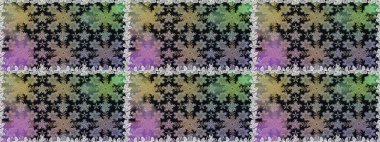 Gri renkler ve altın elementler üzerinde altın pürüzsüz desen. Tekrarlayan elementlerle soyut arkaplan oluşturun. Raster illüstrasyonu. Kusursuz, klasik altın desen..