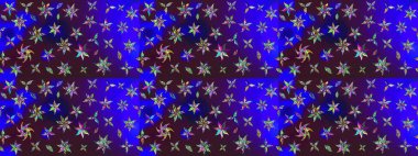 Raster illüstrasyonu. Güzel kumaş deseni. El çizimi. Çiçekler, dallar, otlar ve çiçekler.