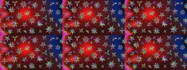 Raster çiçekleri klasik tarzda çizilmiş. Çiçekli yumuşak bir eskiz şekli. Raster illüstrasyonu. Kibar, bahar çiçekleri kırmızı ve kahverengi renklerde.