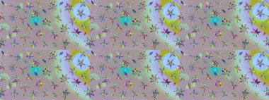 Tarafsız ve gri renklerde çiçekler. Raster düz çiçek çizim deseni. Tasarım hediye paketi, tebrik kartları, posterler ve afiş tasarımı.