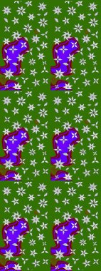 Düz Çiçek Elementleri Tasarımı. Karalama çiçeği. Raster illüstrasyonu. Güzel kumaş deseni. Zentangle soyut çiçekleri. Renkli Bahar Teması çizim şablonu.