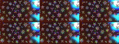 Kahverengi ve mavi renkli çiçekler. Raster düz çiçek çizim deseni. Tasarım hediye paketi, tebrik kartları, posterler ve afiş tasarımı.