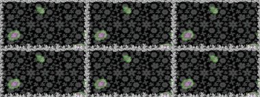 Çiçek deseni. Duvar kâğıdı barok, İspanyol kumaşı. Kusursuz raster arka plan. Kahverengi ve bej renklerde altın elementler. Şekil grafik deseni.