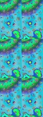 Çiçek deseni. Şatafatlı bahar bahçesi dokusu. Raster illüstrasyonu. Çiçek çizimi arkaplanı.