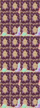 Kahverengi renklerde altın desenler ve altın elementler. Raster oryantal süs. Altın deseni çiz.