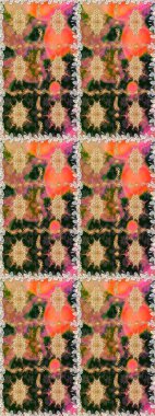 Çiçek deseni. Duvar kâğıdı barok, İspanyol kumaşı. Kusursuz raster arka plan. Kahverengi ve bej renklerde altın elementler. Şekil grafik deseni.