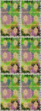 Çiçek deseni. Duvar kâğıdı barok, İspanyol kumaşı. Kusursuz raster arka plan. Kahverengi ve bej renklerde altın elementler. Şekil grafik deseni.