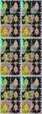 Çiçek deseni. Duvar kâğıdı barok, İspanyol kumaşı. Kusursuz raster arka plan. Kahverengi ve bej renklerde altın elementler. Şekil grafik deseni.