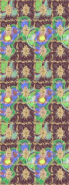 Raster geleneksel altın eskiz deseni kahverengi renklerde. Barok tarzında eskiz doğulu süsü..