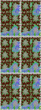 Çiçek deseni. Duvar kâğıdı barok, İspanyol kumaşı. Kusursuz raster arka plan. Kahverengi ve bej renklerde altın elementler. Şekil grafik deseni.