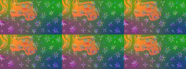 Raster Şirin kumaş deseni. Eskiz klasiği. Düz Çiçek Elementleri Tasarımı. Renkli Bahar Teması çizim şablonu.