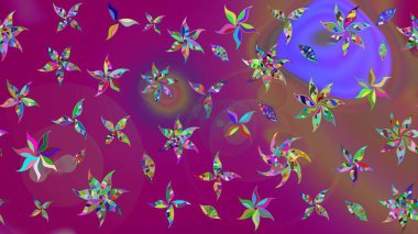 Renkli Yaz Temalı eskiz kalıbı. Yazdır. Raster çiçekli arka plan. Güzel kumaş deseni. Güzel eskiz şekli. Düz Çiçek Elementleri Tasarımı.