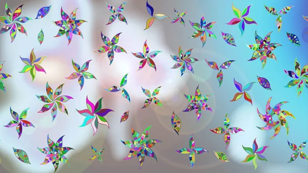 Renkli süs kenarı. Hint süsü. Çizim kalıbı. Gri ve nötr renklerde. Çiçek duvar kağıdı. Raster illüstrasyonu.