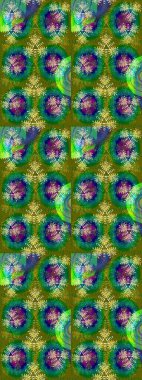 Çizgi çizimi kalıbı. Şirin çiçekler. Raster Moda kumaş deseni.