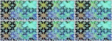 Süslü dekorasyon. Raster illüstrasyonu. Damask altın soyut çiçek mavi ve nötr renklerde pürüzsüz desen.