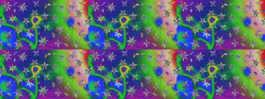 Raster illüstrasyonu. Robot resim. Küçük çiçekte sevimli çiçek deseni var..