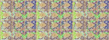 Çiçek süsü kumaş deseni, cam, çiçek desenli altın elementli, nötr renklerde metal. Klasik Raster altın eskiz modeli..