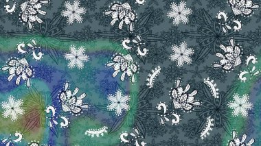 Eskiz klasiği. Renkli Bahar Teması eskiz kalıbı. Raster Şirin kumaş deseni. Düz Çiçek Elementleri Tasarımı.