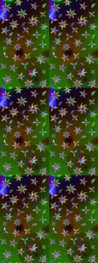 Eskiz geçmişi. Eski usul. Raster illüstrasyonu. Kumaş, tekstil, duvar kağıdı baskısı için. Tomurcukları çiçek olan sevimli bir çiçek deseni. Raster..