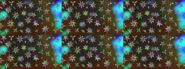 Egzotik çiçekler, kahverengi ve gri renkler üzerine botanik, parlak, klasik bir doğa. Raster illüstrasyonu. Klasik tropikal doğal elementlerin suluboya seti.