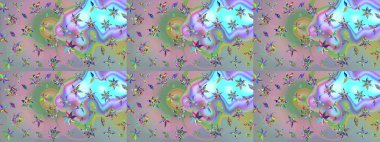 Suluboya çizim kalıbı. Çiçeğin suluboya çizimlerinin mükemmel deseni. Moda baskısı. Eski model. Dekorasyon ve tasarım için güzel desen.