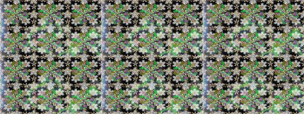 Gri ve yeşil renklerdeki altın desenli altın elementler. Raster geleneksel oryantasyon süsü. Kusursuz klasik altın desen.