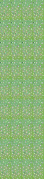 Renkli desenli eskiz deseni nötr ve yeşil çiçekler ve dekoratif elementlerle. Eskiz geçmişi. Raster illüstrasyonu. Kumaş, tekstil, duvar kağıdı baskısı için. Antika retro tarzı.