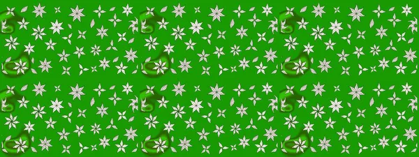 Soyut etnik raster çizim kalıbı. Çiçekler. Vadinin çiçekleri yeşil ve nötr renklerde.