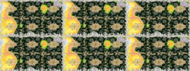 Çiçek deseni. Duvar kâğıdı barok, İspanyol kumaşı. Kusursuz raster arka plan. Kahverengi ve bej renklerde altın elementler. Şekil grafik deseni.