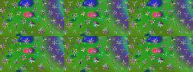 Renkli Bahar Teması eskiz kalıbı. Düz Çiçek Elementleri Tasarımı. Raster..