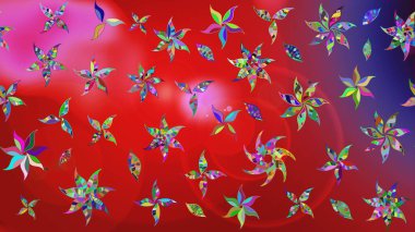 Raster stili kumaş deseni. Çiçekler suluboya çizim deseni.