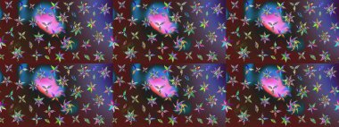 Küçük çiçekteki sevimli çiçek deseni. Renkli çiçekler.