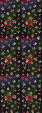 Çiçekli çiçek deseni, suluboya. Raster deseni. Küçük çiçekte güzel bir çiçek deseni..