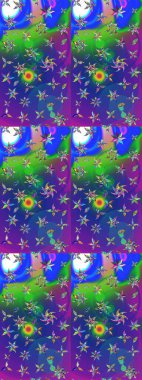 Eskiz arkaplan modeli. Vadinin mavi ve mor renkli çiçekleri. Suluboya, elle çizilmiş. Raster - stok.