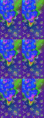 Raster güzel bir çiçek deseni çizmiş. Bahar mevsimi. Tatil havası. Nazik romantik baskı.